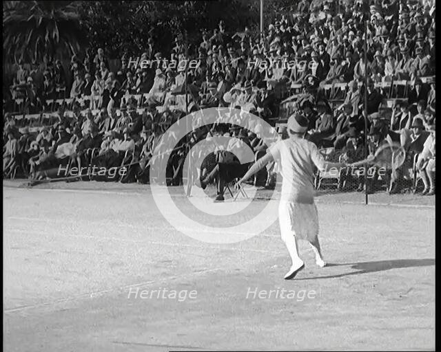 The Tennis Players Suzanne Lenglen of France and Helen Wills of the United States of America...,1926 Creator: British Pathe Ltd.