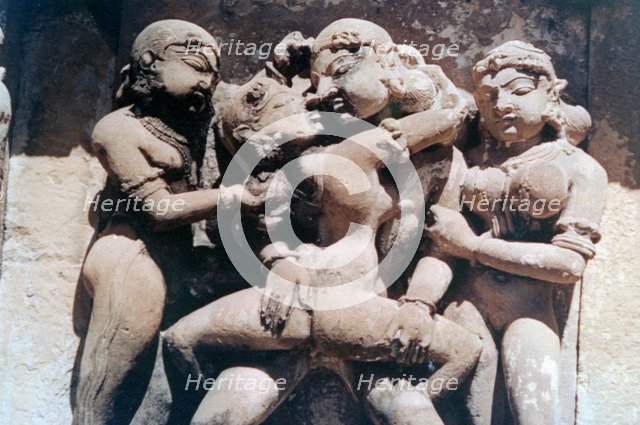 Erotic Sculpture, Khajuraho, India. c950-1050. (20th century). Artist: Unknown