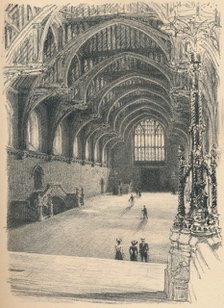 'Interior of Westminster Hall, Westminster Palace', 1902. Artist: Thomas Robert Way.