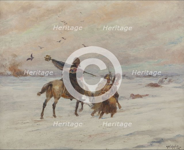 Standard-bearer during the retreat from Russia, 1928.