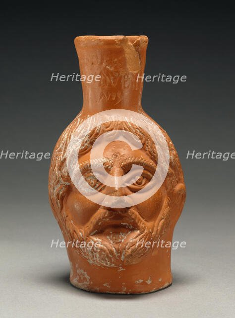 Red-Slip Head Vase, about A.D. 300. Creator: Workshop of Gududio.