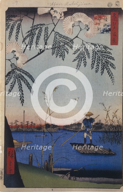The Ayase River and Kanegafuchi (One Hundred Famous Views of Edo), 1856-1858. Artist: Hiroshige, Utagawa (1797-1858)