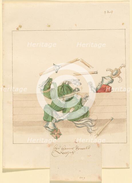 Freydal, The Book of Jousts and Tournament of Emperor Maximilian I: Combats..., Plate 117, c1515. Creator: Unknown.