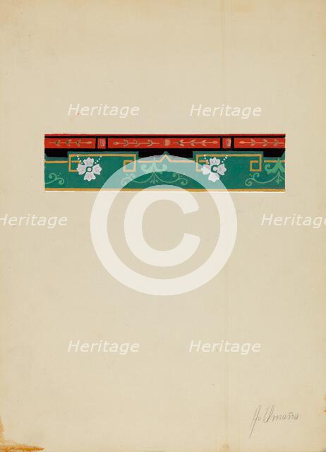 Wall Paper Border, c. 1936. Creator: Alfonso Umana.