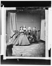 Grant, Mrs. U.S. and son (Jesse) and daughter (Nellie) also her father Mr. Dent, c.1865-1880. Creator: Unknown.