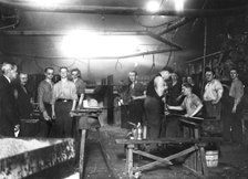 Workers at Trelleborgs glassworks, Trelleborg, Sweden, 1934. Artist: Unknown