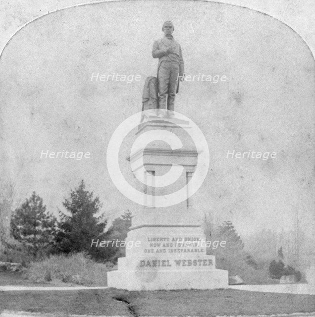 Statue of Daniel Webster, Central Park, New York, USA, late 19th or early 20th century..  Artist: Kilburn Brothers