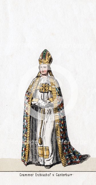 Thomas Cranmer, costume design for Shakespeare's play, Henry VIII, 19th century. Artist: Unknown