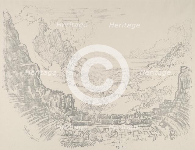 The Theatre, Segesta, 1913. Creator: Joseph Pennell.