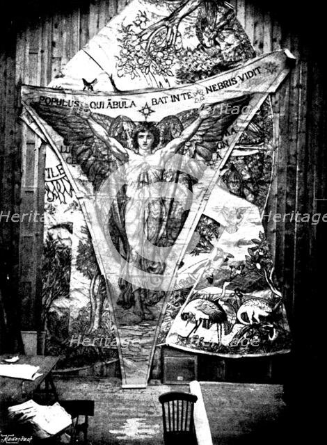 New Mosaics at St. Paul's Cathedral: cartoon of the Angel of the Creation..., 1895. Creator: Frederick Hollyer.