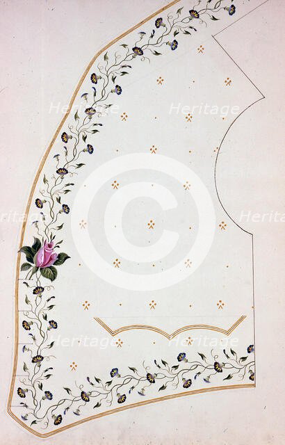 Waistcoat Design, England, 1830s/40s. Creator: Unknown.