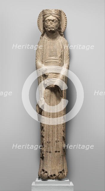 Column Statue of a King, French, ca. 1150-60. Creator: Unknown.