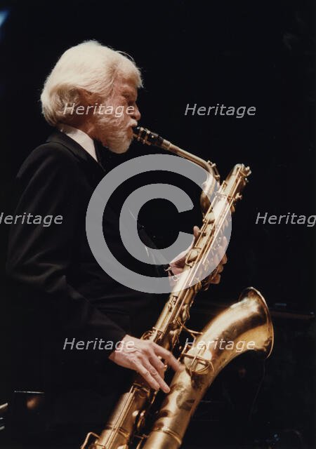Gerry Mulligan, Barbican, London, 1989. Creator: Brian Foskett.