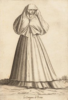 La Cortigiana de Roma (Courtesan), ca. 1580. Creator: Attributed to Pietro Bertelli.