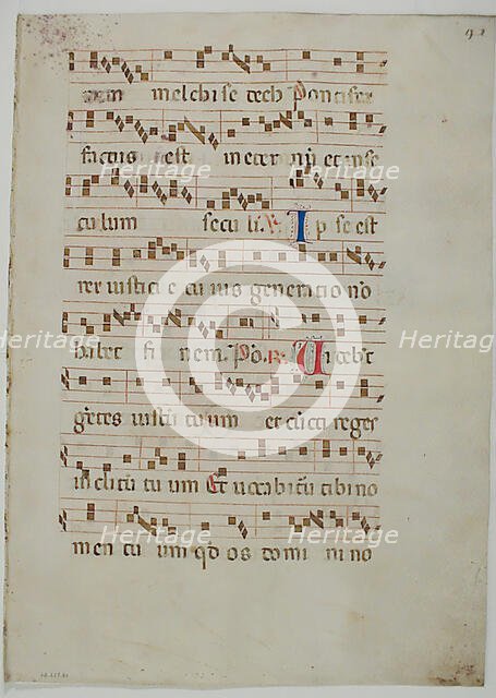 Bifolium from an Antiphonary, Italian, 14th century (?). Creator: Unknown.
