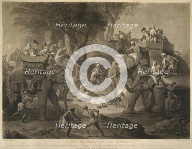 Tiger Hunting in the East Indies, 1802.  Creator: Richard Earlom.
