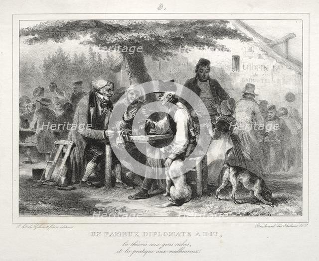 Album for 1832: Un famous diplomat à dit..., 1832. Creator: Auguste Raffet (French, 1804-1860).