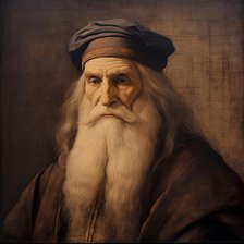 AI IMAGE - Portrait of Leonardo da Vinci, 1500s, (2023). Creator: Heritage Images.