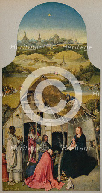 'La Adoracion de Los Reyes', (Adoration of the Magi), 1485-1500, (c1934). Artist: Hieronymus Bosch.