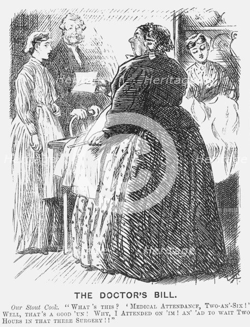 'The Doctor's Bill', 1869. Artist: Charles Samuel Keene