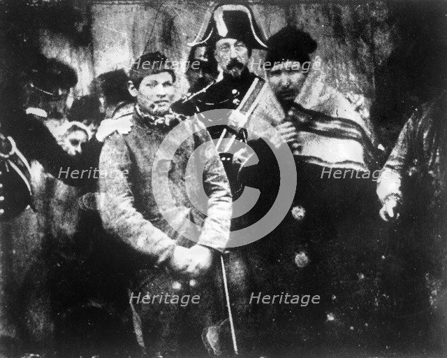 The first news photo: a man is arrested, France, 1847. Artist: Unknown