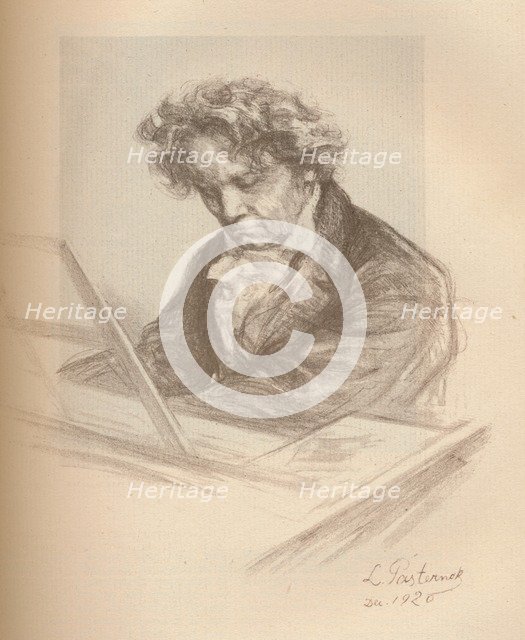 'Portrait of Beethoven', 1920. Artist: Leonid Osipovich Pasternak.