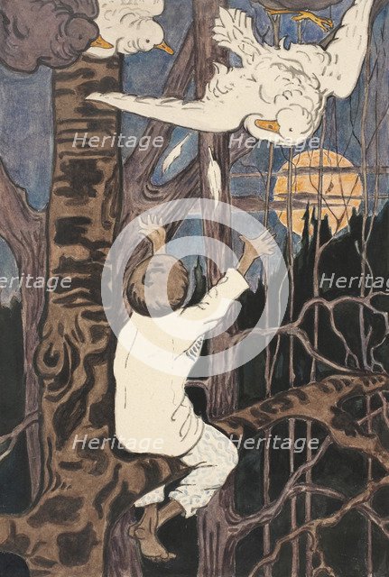 Illustration to the The Tale Synko-Philipko, 1890s. Artist: Polenova, Elena Dmitryevna (1850-1898)