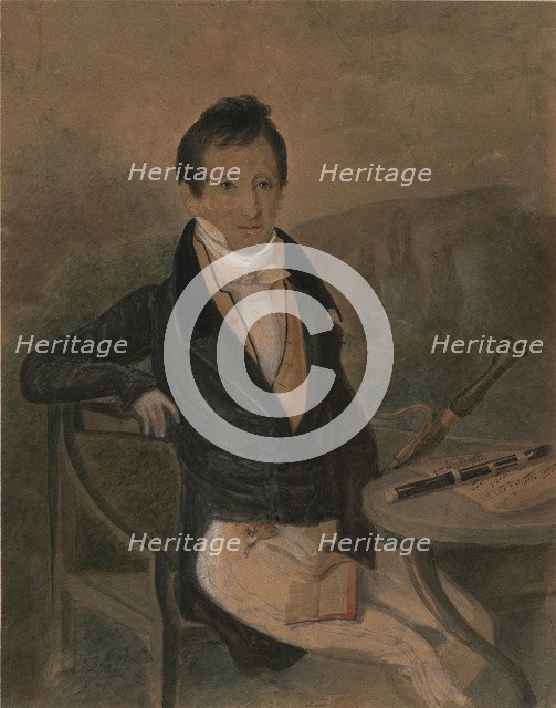 Portrait of the flute player Jean-Louis Tulou (1786-1865), c. 1840. Artist: Anonymous  