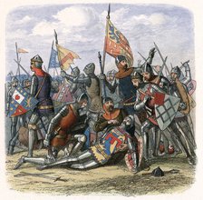Death of Henry Percy (Harry Hotspur) at the Battle of Shrewsbury, 21 July 1403, (c1860). Artist: Unknown