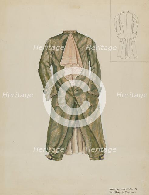 Man's Suit, c. 1937. Creator: Mary E Humes.