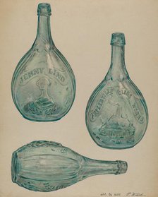 Jenny Lind Bottle, c. 1935. Creator: Paul Ward.