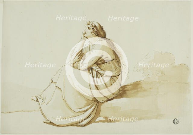 Seated Woman in Profile, n.d. Creator: Richard Cosway.