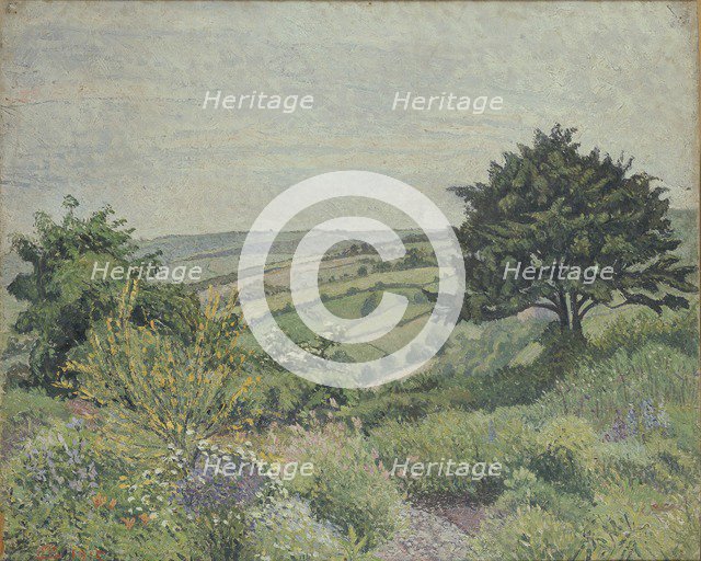 The Cottage Garden, Fishpond, 1915. Artist: Lucien Pissarro.