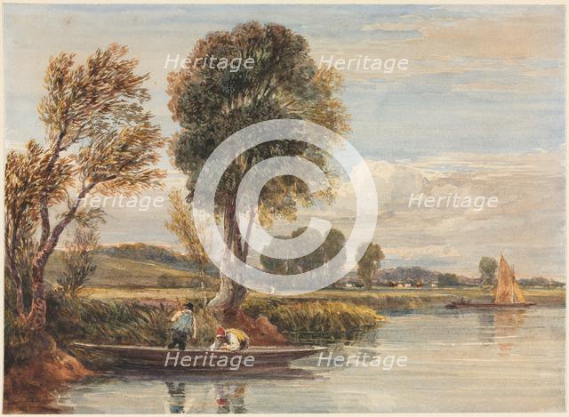 On the Thames, c. 1827-1829. Creator: David Cox (British, 1783-1859).