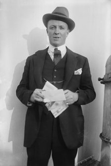 Hugh Walpole, 1919. Creator: Bain News Service.