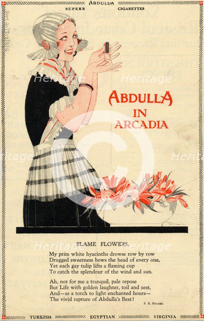 Abdulla Cigarettes, 1920s. Artist: Georges Barbier
