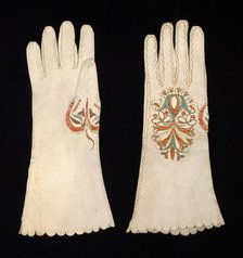 Gloves, probably Spanish, early 18th century. Creator: Unknown.