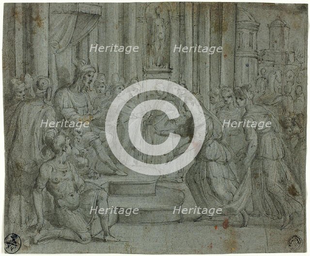 Solomon Receiving the Queen of Sheba, n.d. Creator: Bernardo Castello.