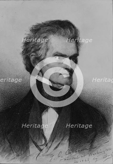 John C. Calhoun, 1846. Creator: Savinien Edme Dubourjal.