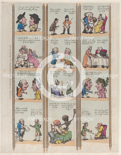 Grotesque Borders for Rooms & Halls, Plate 15, 1799., 1799. Creator: Thomas Rowlandson.