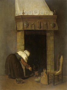 Woman at the Hearth, 1654-1662. Creator: Jacobus Vrel.