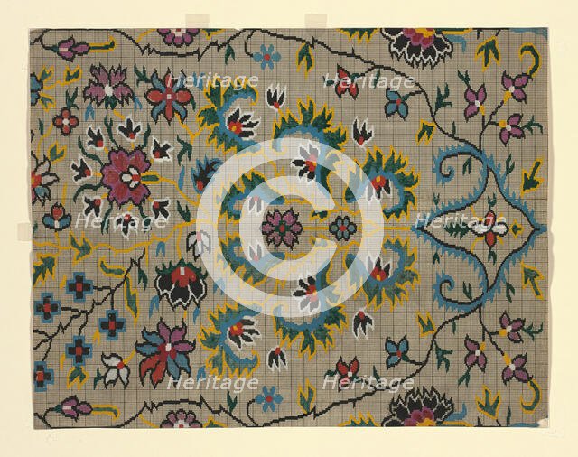 Mise-en-carte (Point-paper), France, 1760/90. Creator: Unknown.