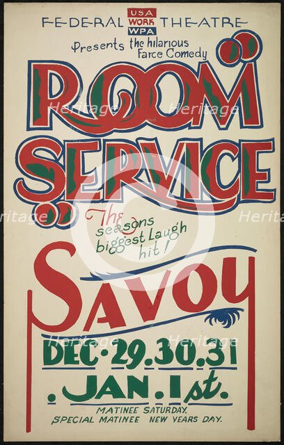 Room Service, San Diego, 1938. Creator: Unknown.