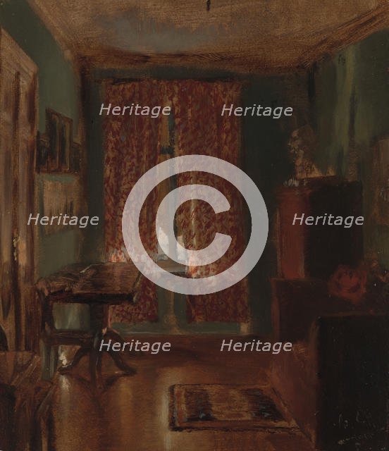 The Artist's Sitting Room in Ritterstrasse, 1851. Creator: Adolph Menzel.