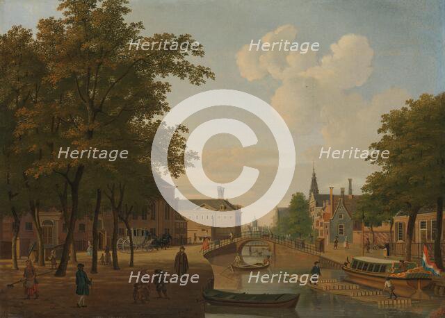 View of the Houtmarkt, Amsterdam, 1760-1787. Creator: Hendrick Keun.