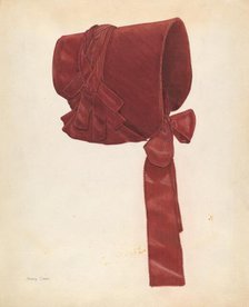 Poke Bonnet, c. 1938. Creator: Nancy Crimi.