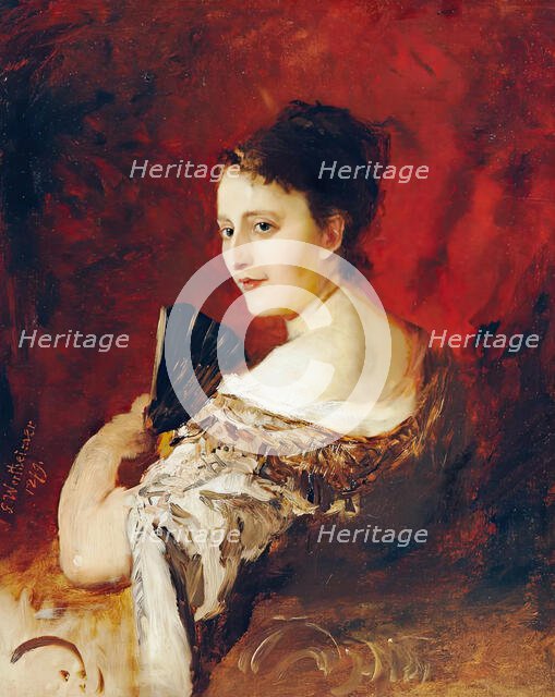 Theresia Fritz aged around 18, 1879. Creator: Gustav Wertheimer.