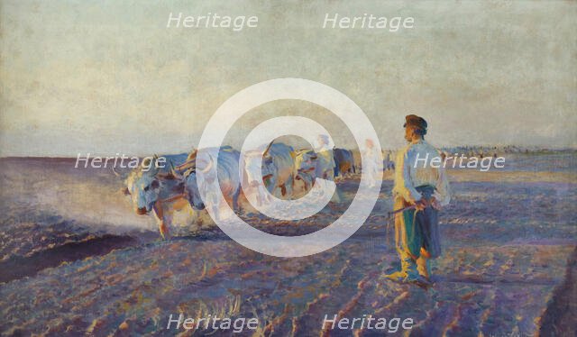 Plowing in the Ukraine, 1892. Creator: Leon Wyczolkowski.