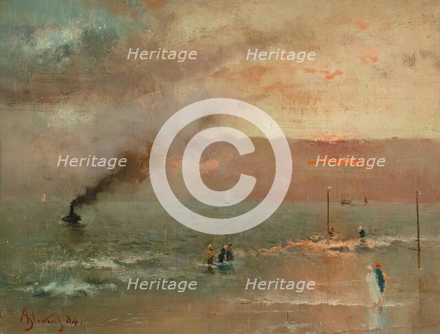 Scheveningen Sands, 1884. Creator: Alfred Stevens.