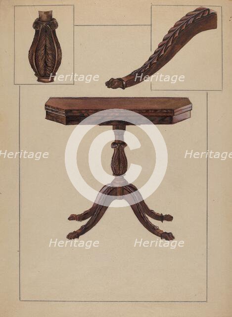 Card Table, 1935/1942. Creator: Bessie Forman.